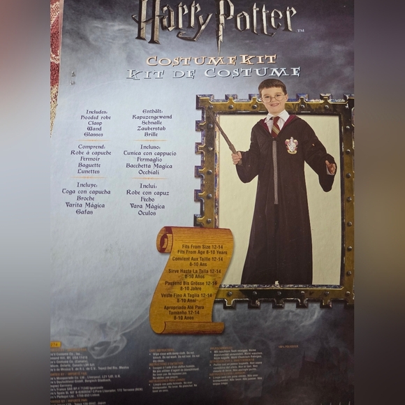Harry Potter Costume Kit with Wand and Glasses - Picture 3 of 3